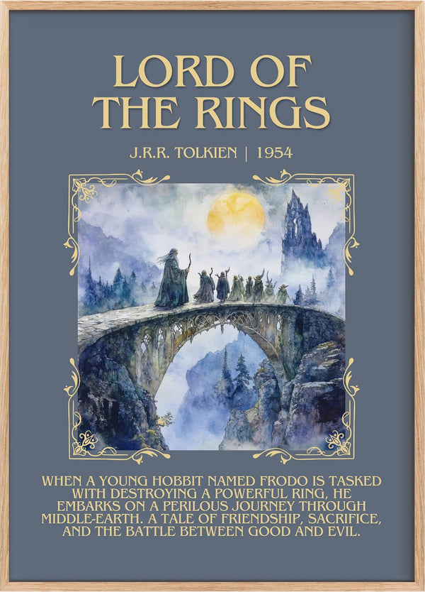 Lord Of The Rings Minimalist Book Poster by J.R.R. Tolkien