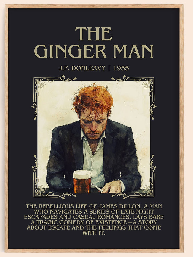 The Ginger Man Minimalist Book Poster by J.P. Donleavy
