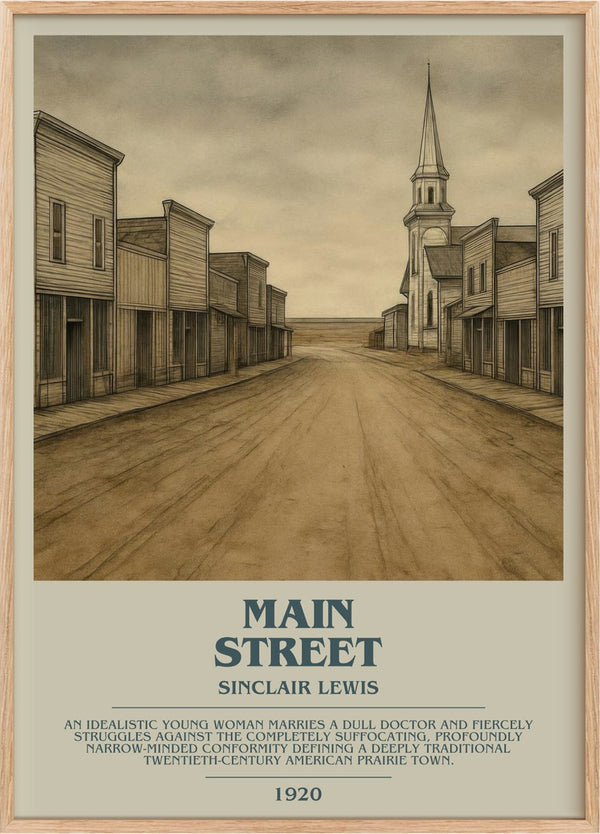 Main Street Bookish Wall Art by Sinclair Lewis
