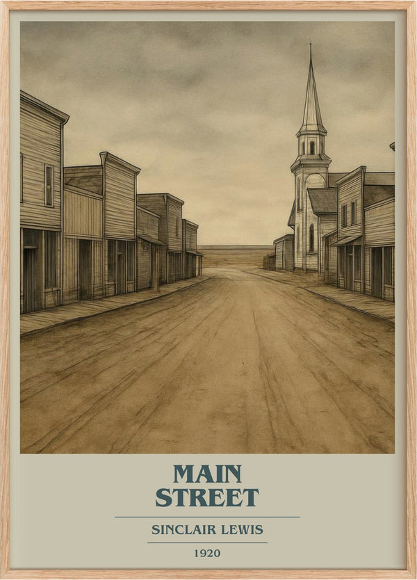 Main Street Book Cover Poster by Sinclair Lewis