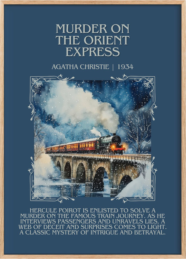 Murder On The Orient Express Minimalist Book Poster by Agatha Christie