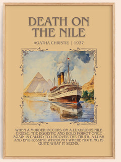 Death on the Nile Minimalist Book Poster by Agatha Christie