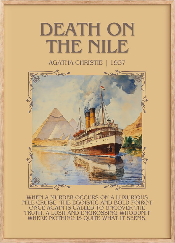 Death on the Nile Minimalist Book Poster by Agatha Christie