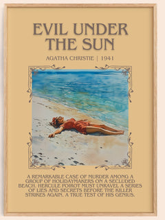 Evil Under the Sun Minimalist Book Poster by Agatha Christie