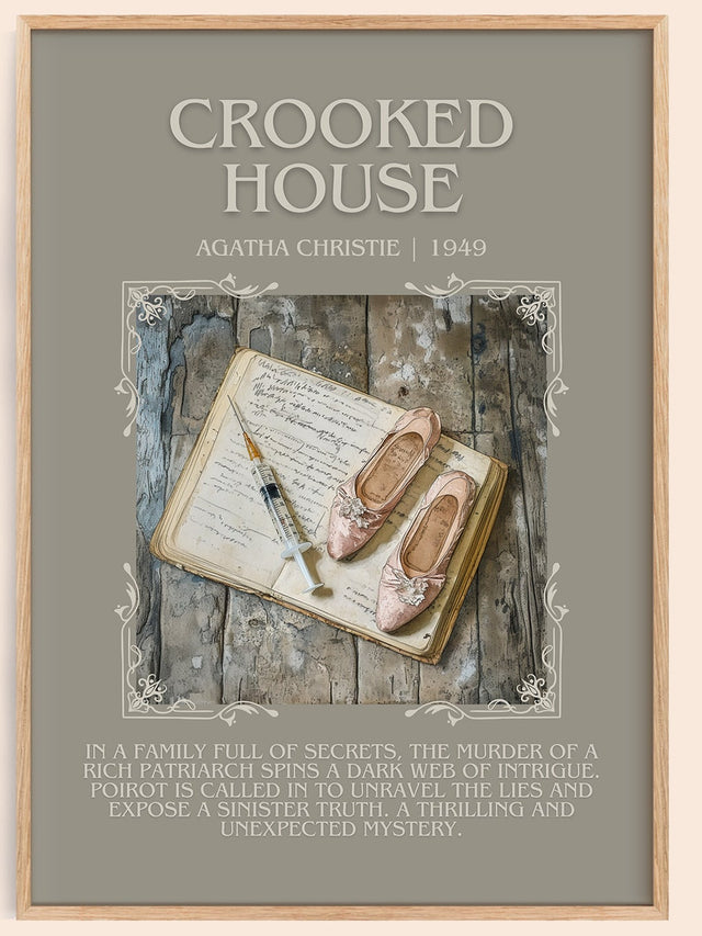 Crooked House Minimalist Book Poster by Agatha Christie