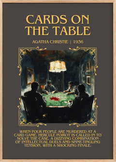Cards on the Table Minimalist Book Poster by Agatha Christie