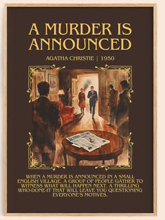A Murder is Announced Minimalist Book Poster by Agatha Christie
