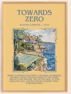 Towards Zero Minimalist Book Poster by Agatha Christie