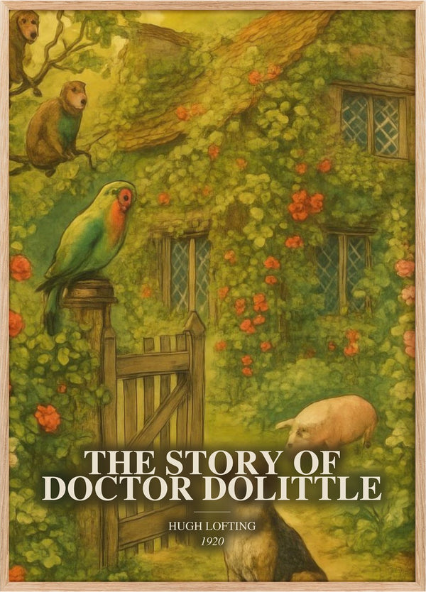 Story Of Doctor Dolittle Book Watercolour Illustration by Hugh Lofting