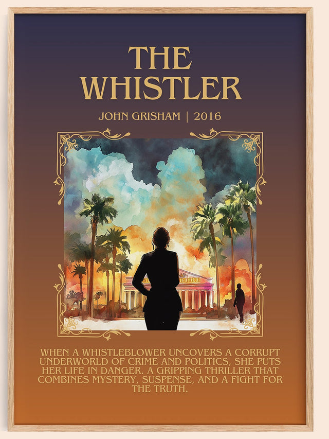 The Whistler Minimalist Book Poster by John Grisham