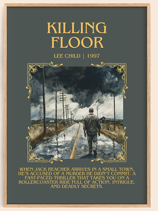 Killing Floor Minimalist Book Poster by Lee Child