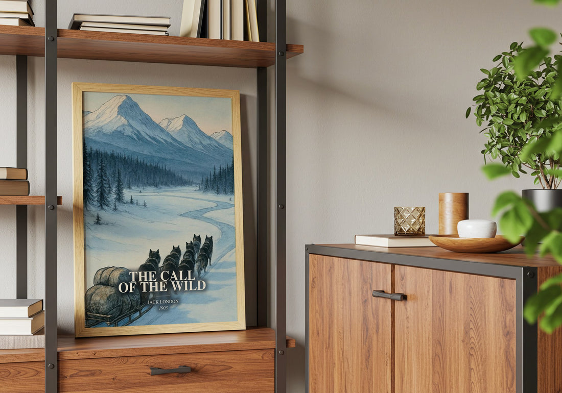 The Call Of The Wild book watercolour illustration paper finish options – matte satin gloss