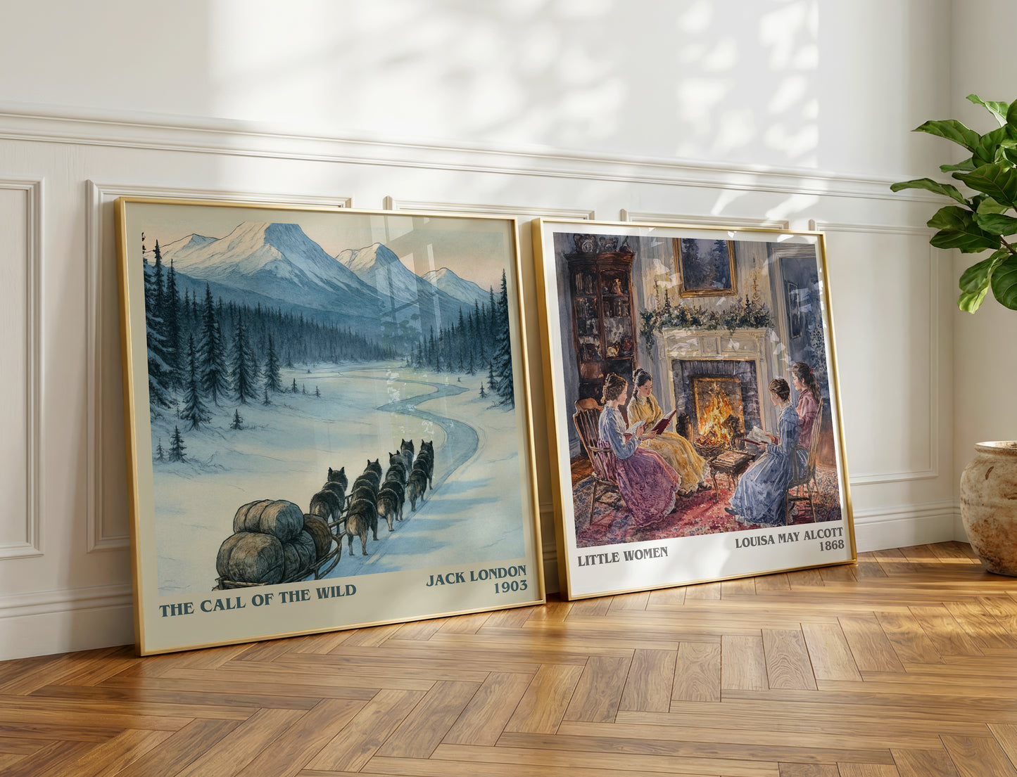 The Call Of The Wild literary print on bookshelf – Jack London fan gift