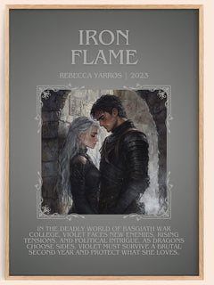 Iron Flame Minimalist Book Poster by Rebecca Yarros