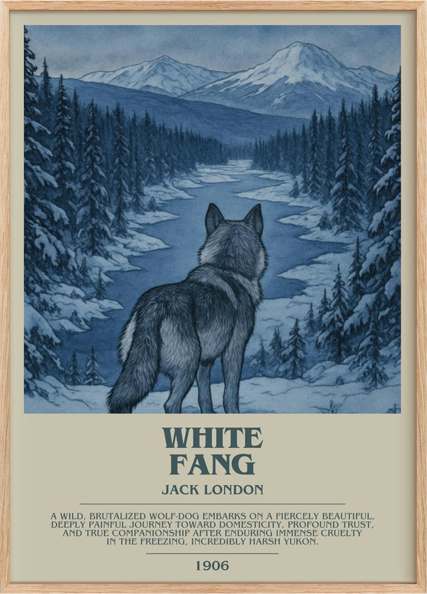 White Fang Bookish Wall Art by Jack London
