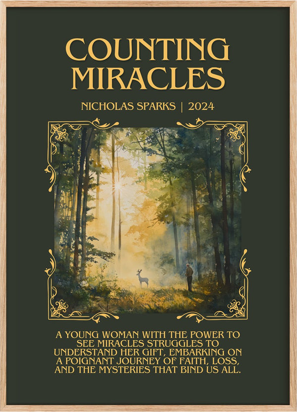 Counting Miracles Minimalist Book Poster by Nicholas Sparks