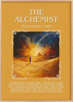 The Alchemist Minimalist Book Poster by Paulo Coelho