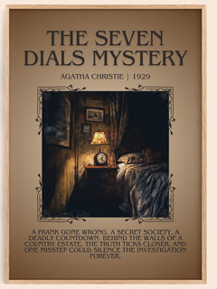 The Seven Dials Mystery Minimalist Book Poster by Agatha Christie