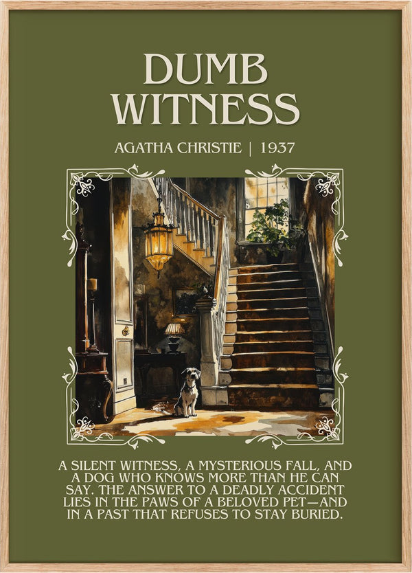 Dumb Witness Minimalist Book Poster by Agatha Christie