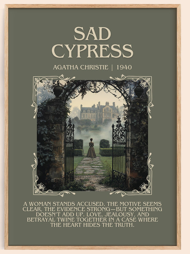 Sad Cypress Minimalist Book Poster by Agatha Christie