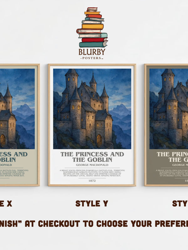 The Princess And The Goblin bookish print in frame leaning in hallway – fantasy wall art
