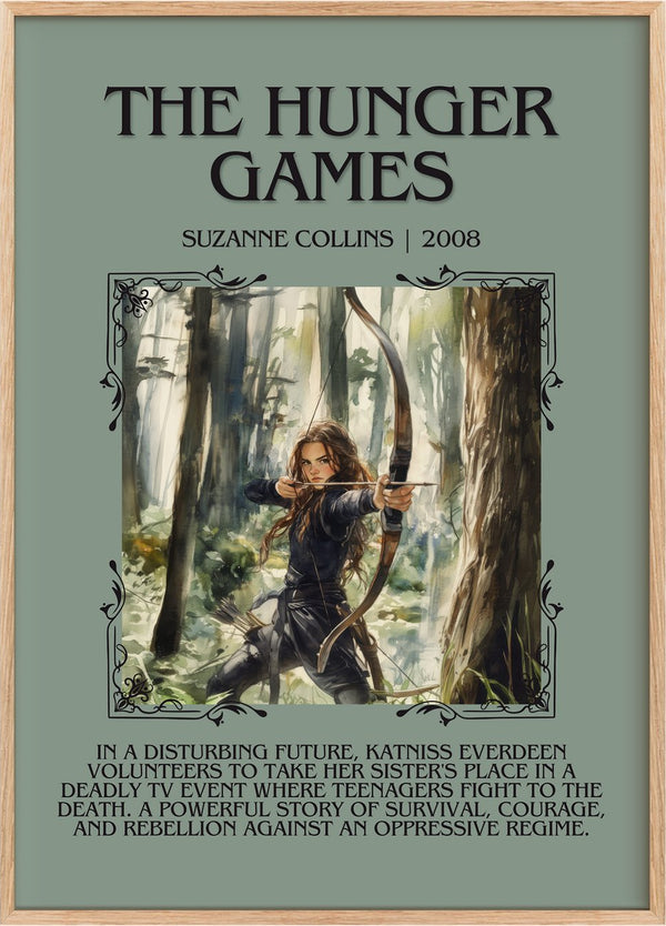 Hunger Games Minimalist Book Poster by Suzanne Collins