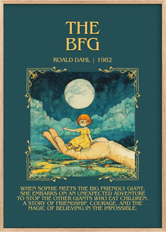The BFG Minimalist Book Poster by Roald Dahl
