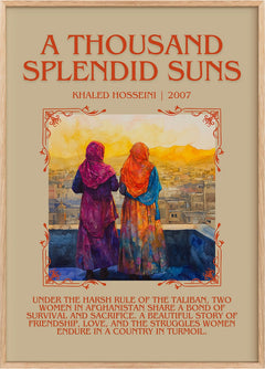 A Thousand Splendid Suns Minimalist Book Poster by Khaled Hosseini