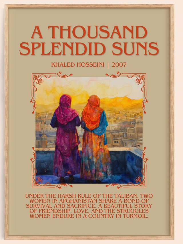 A Thousand Splendid Suns Minimalist Book Poster by Khaled Hosseini