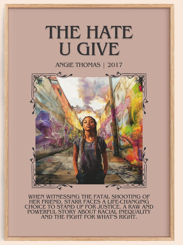 The Hate U Give Minimalist Book Poster by Angie Thomas