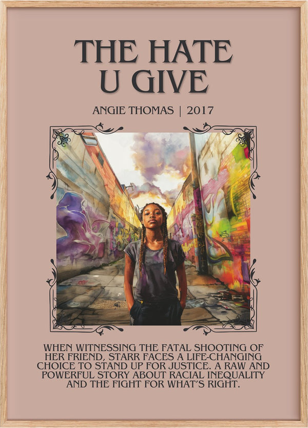 The Hate U Give Minimalist Book Poster by Angie Thomas