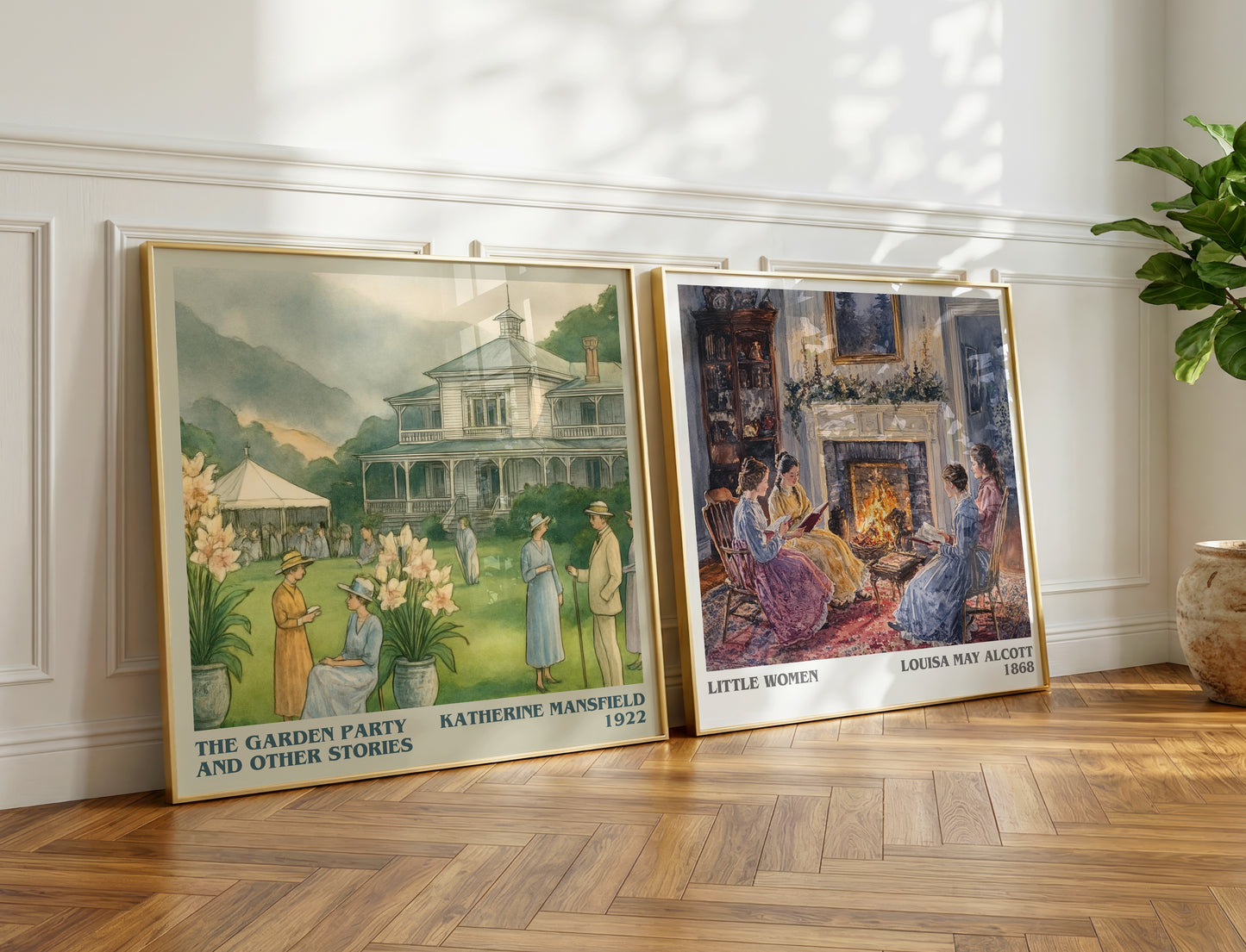 The Garden Party And Other Stories literary print on bookshelf – Katherine Mansfield fan gift