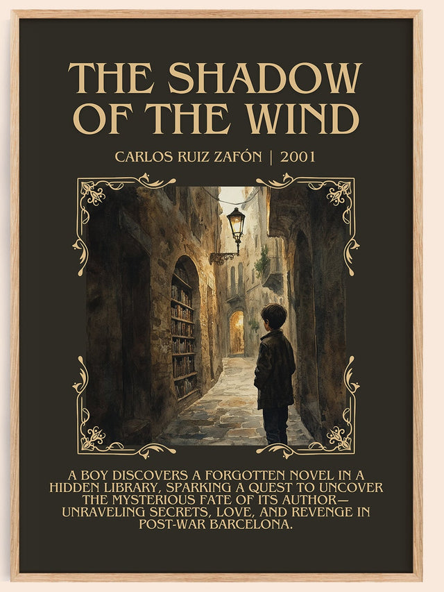 The Shadow Of The Wind Minimalist Book Poster by Carlos Ruiz Zafón