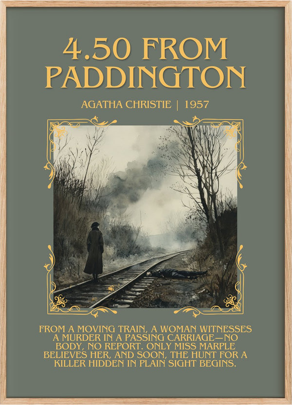 4.50 from Paddington Minimalist Book Poster by Agatha Christie