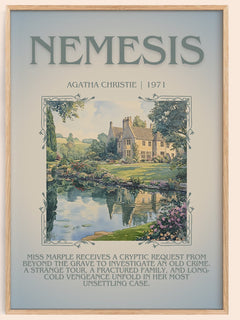 Nemesis Minimalist Book Poster by Agatha Christie
