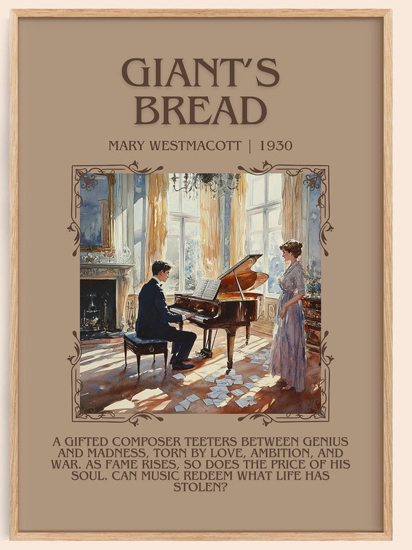 Giant’s Bread minimalist book poster by Mary Westmacott – framed literary art print