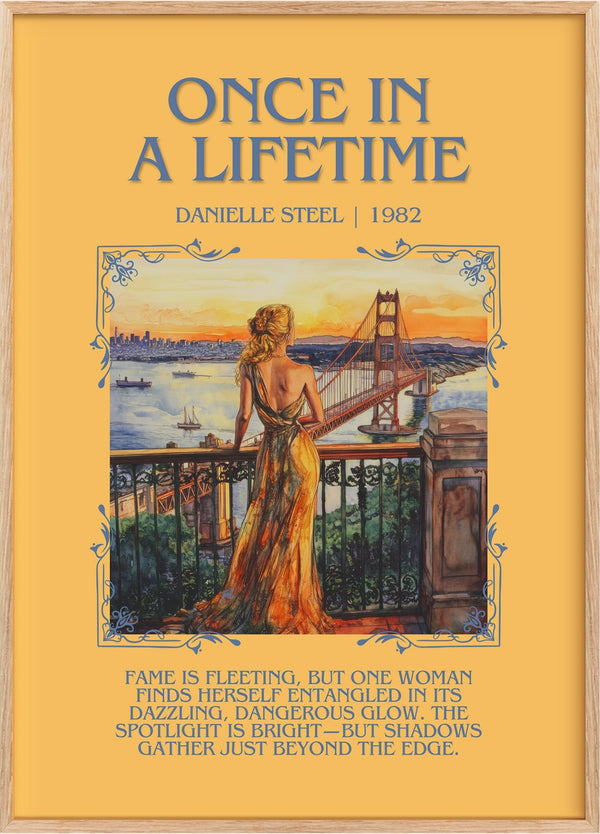 Once in a Lifetime Minimalist Book Poster by Danielle Steel