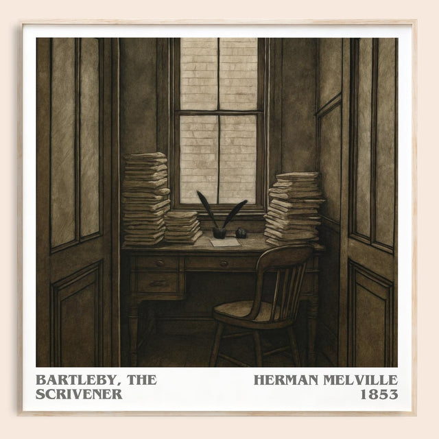 Bartleby, The Scrivener Literary Art Print by Herman Melville