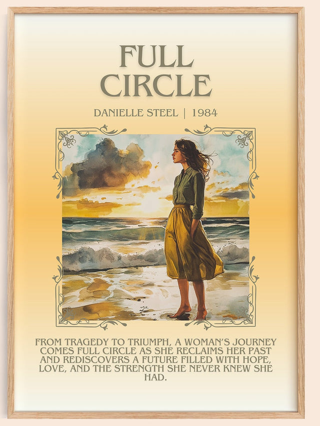Full Circle Minimalist Book Poster by Danielle Steel