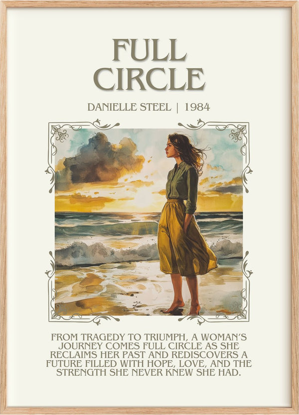 Full Circle Minimalist Book Poster by Danielle Steel
