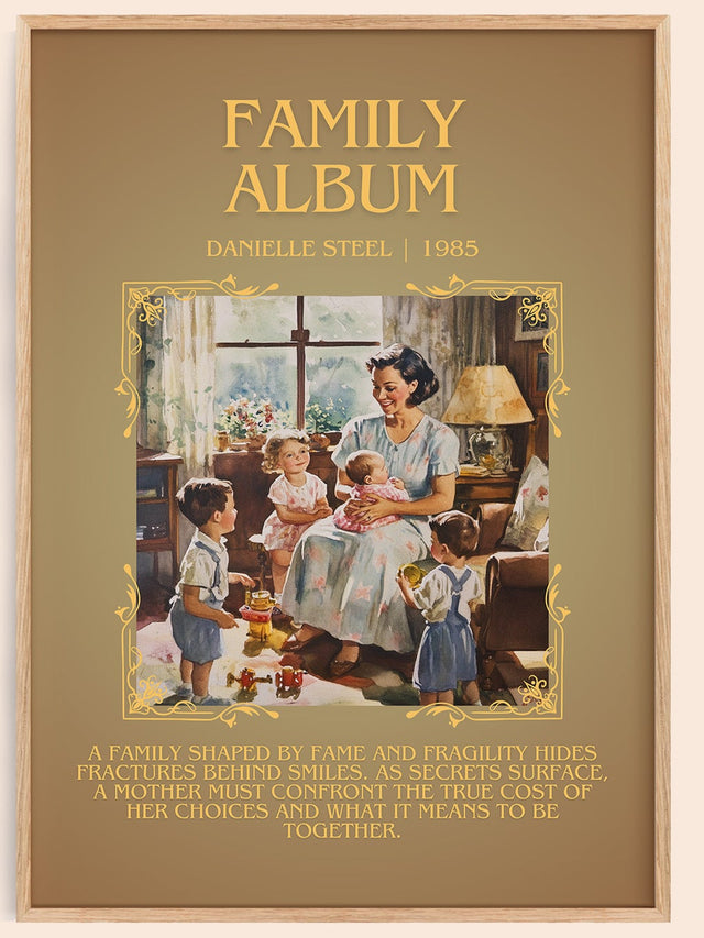 Family Album Minimalist Book Poster by Danielle Steel