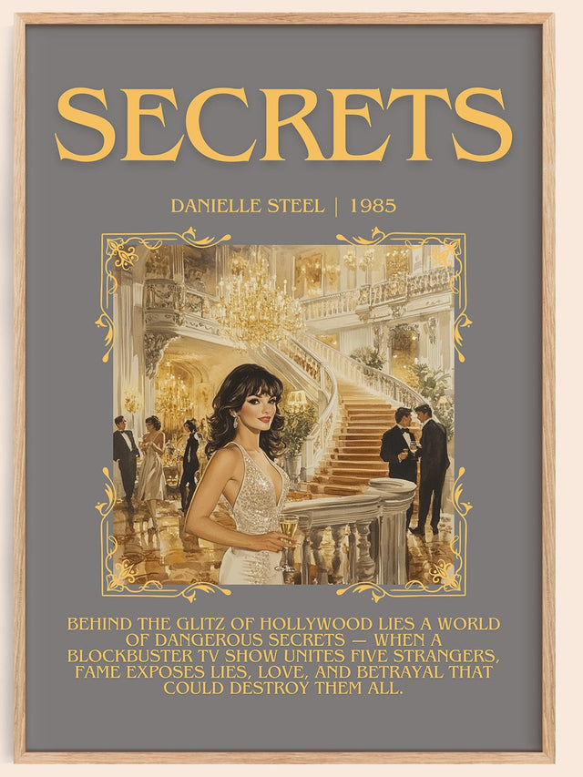 Secrets Minimalist Book Poster by Danielle Steel
