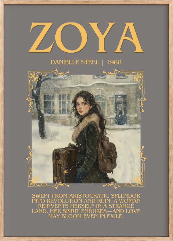 Zoya Minimalist Book Poster by Danielle Steel
