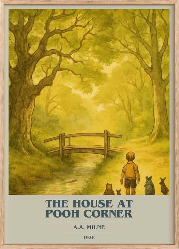 The House At Pooh Corner Book Cover Poster by A.A. Milne