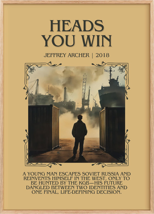 Heads You Win Minimalist Book Poster by Jeffrey Archer