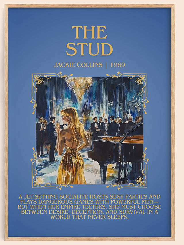The Stud Minimalist Book Poster by Jackie Collins