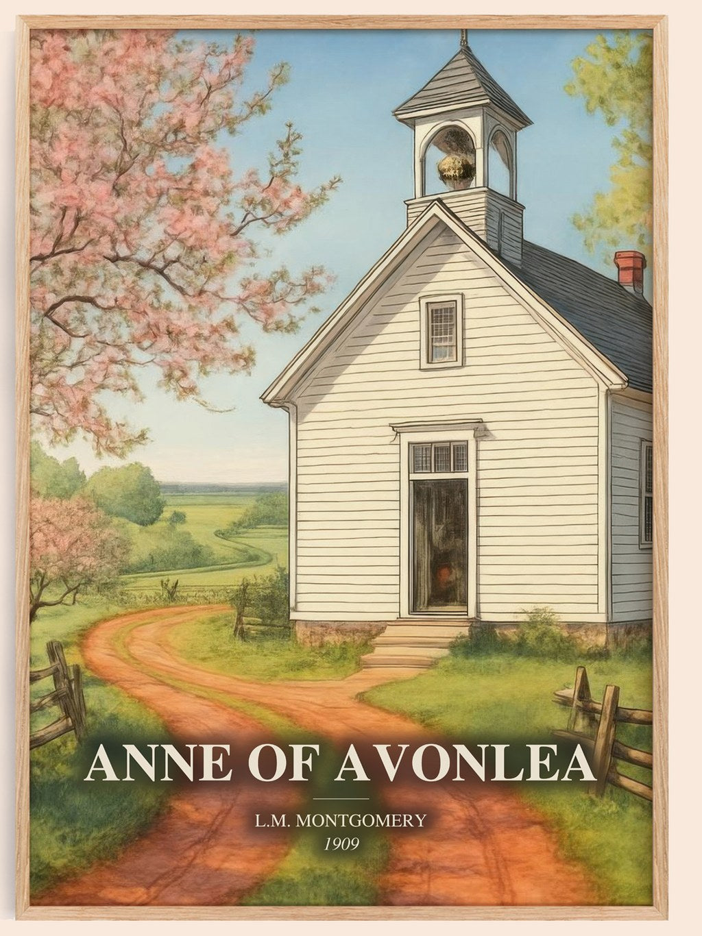 Anne Of Avonlea watercolour book poster by L.M. Montgomery – framed literary art print