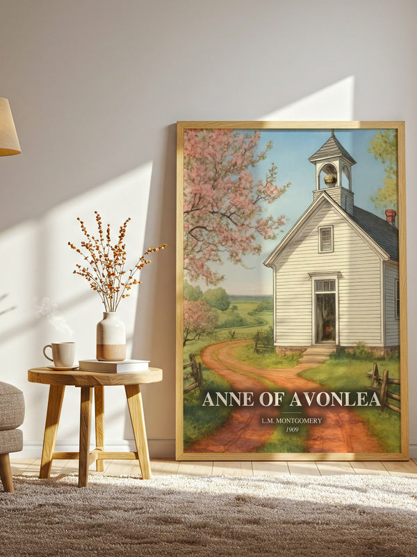 Anne Of Avonlea watercolour print in frame leaning in hallway – childrens wall art