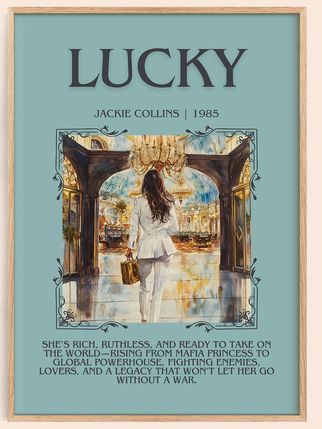 Lucky Minimalist Book Poster by Jackie Collins