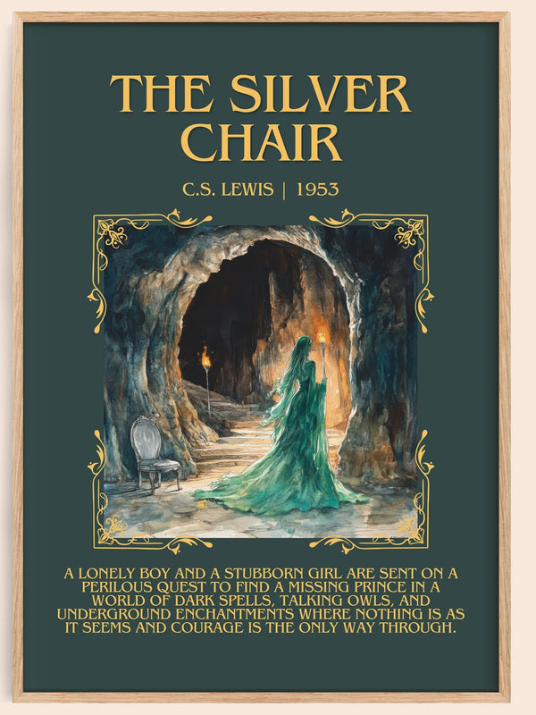 The Silver Chair Minimalist Book Poster by C. S. Lewis – book poster